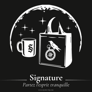 Carte de présentation de l'Accompagnement Signature Mystic Trip pour préparer un voyage à Mystic Falls.